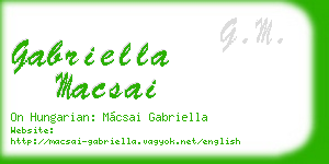 gabriella macsai business card